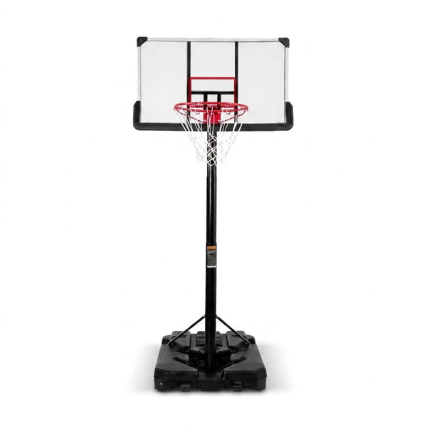 6.6 Ft. to 10 Ft. Adjustable Height Portable Basketball Hoop Goal Basketball System Basketball Equipment with Wheels — Studio Shot