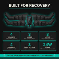 Air Compression Leg Recovery System Foot Massager for Circulation and Relaxation Calf Massage Muscle Pain Relief Device — Results & Stats