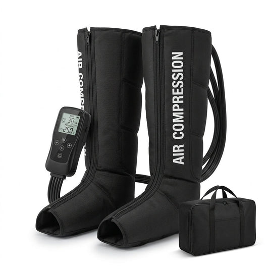 Air Compression Therapy System, Leg Massager for Pain and Circulation, Full Leg Recovery Boots Cordless Air Compression Boots, Fast Recovery Therapy for Athletes, M — Studio Shot