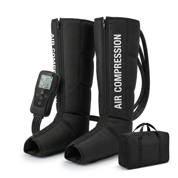 Air Compression Therapy System, Leg Massager for Pain and Circulation, Full Leg Recovery Boots Cordless Air Compression Boots, Fast Recovery Therapy for Athletes, M — Studio Shot