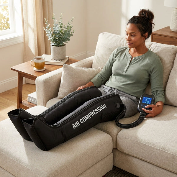 Compression Recovery Boots Designed for Athletes, Cordless Air Chambers, Multiple Massage Programs, Full Leg