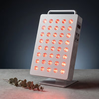 Red Light Therapy Panel 5 Wavelength 60 Dual Chip Leds 630+660+810+830+850Nm Red and near Infrared Lamp Therapy Device 100W with Timer & Stand for Body Pain Relief Face Skin Health Sleep White — Studio Shot