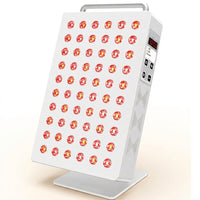 Red Light Therapy Panel 5 Wavelength 60 Dual Chip Leds 630+660+810+830+850Nm Red and near Infrared Lamp Therapy Device 100W with Timer & Stand for Body Pain Relief Face Skin Health Sleep White — Studio Shot