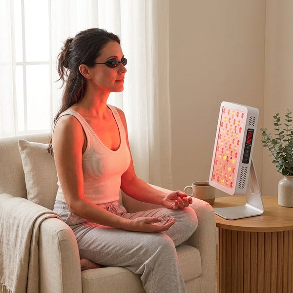 Red Light Therapy Panel Designed for Recovery, 5 Wavelengths 630-850nm, 100W Power, Built-In Timer