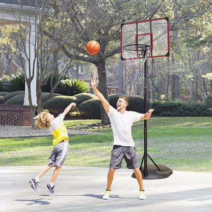 7.5 Ft. to 9.2 Ft. H Youth System Hoop Adjustment Portable Basketball Hoop Basketball System with Wheels