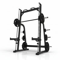 Smith Machine Strength System Built for Home Training, Multi-Position Bar, Adjustable Safety Hooks